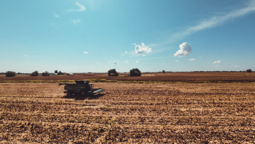 tractor in field